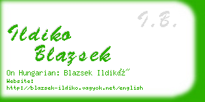 ildiko blazsek business card